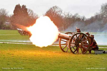 Kings Troop RHA fire Accension Day Gun Salute
