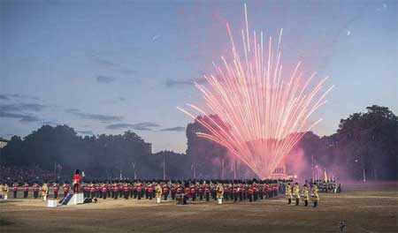 Household Division Beating Retreat on Horse Guards Parade