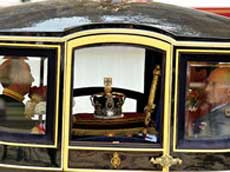 The Queen's Regalia enroute for the Palace of Westminster