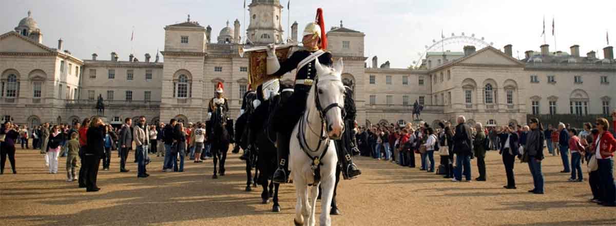 The Queen's Life Guard changing on Horse Guards Parade