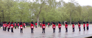 Coldstream Guards Band playing on the Parade Ground