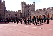 Band and Bugles of the Rifles lead the New Guard into the Lower Ward