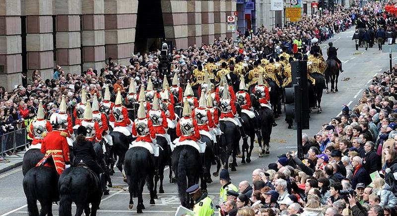 Household Cavalry on Parade at the Lord Mayor's Show