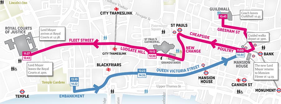 Lord Mayor's Show Route