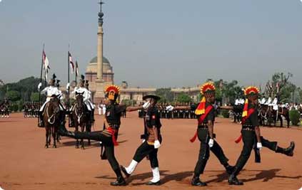 Changing the Guard in New Delhi, India