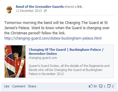 Grenadier Guards on Facebook