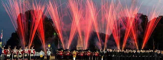 Household Division Beating Retreat on Horse Guards Parade