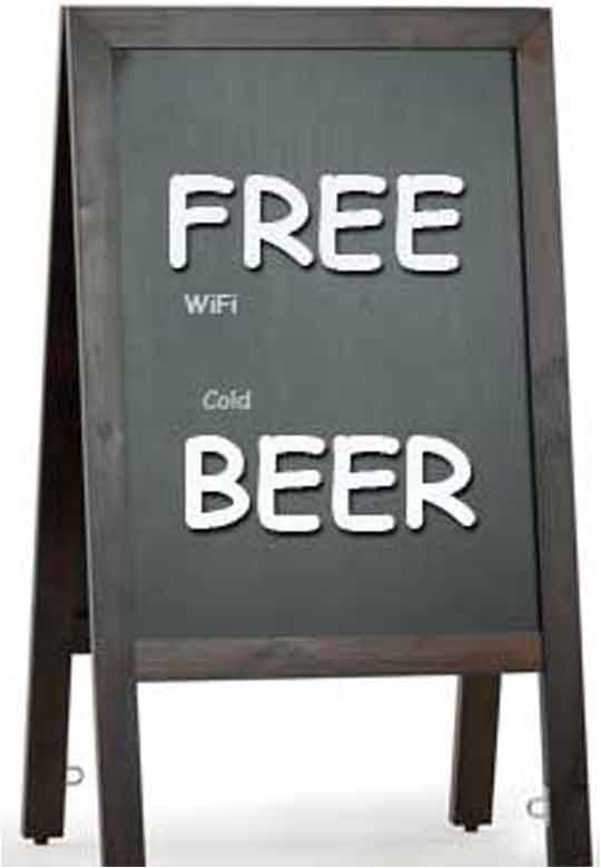 Free beer sign