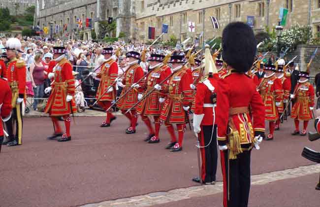 Garter Day procession in Windsor Castle