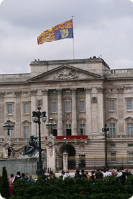 Royal Standard flying over Buckingham Palace