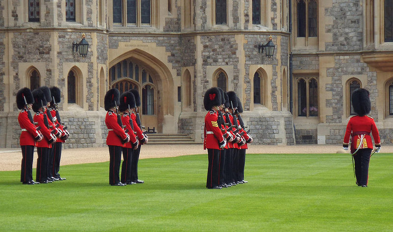 Changing the Windsor Castle Gaurd on the lawn