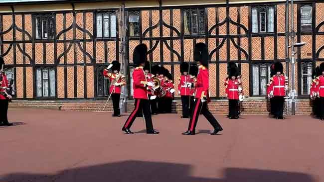 The Hand Over from the Old to New Guard in Windsor Castle