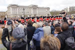 Crowds and Guards at Buckingham Palace