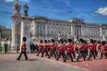 Guards march from Buckingham Palace