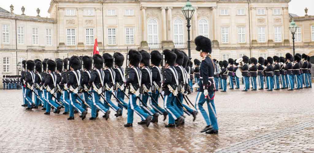 Changing the Guard at Amalienborg Palace