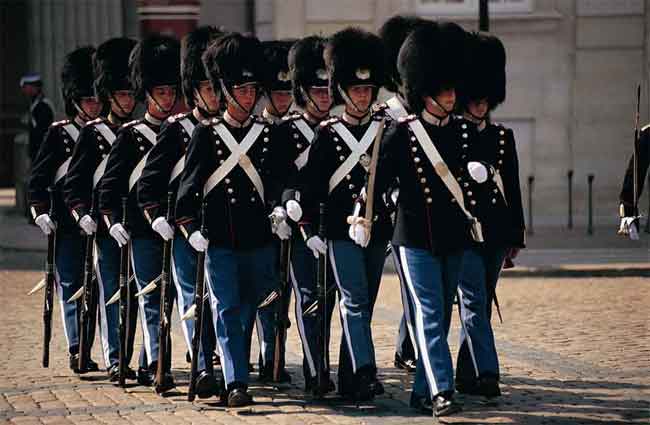 Changing the Guard at Amalienborg Palace, Copenhagen
